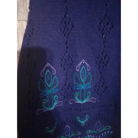 Vintage Koret Sweater Vest Embroidered Beaded Purple Size Petite‎ Medium - Picture 3 of 5